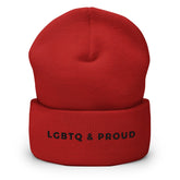 LGBTQ & Proud Cuffed Beanie